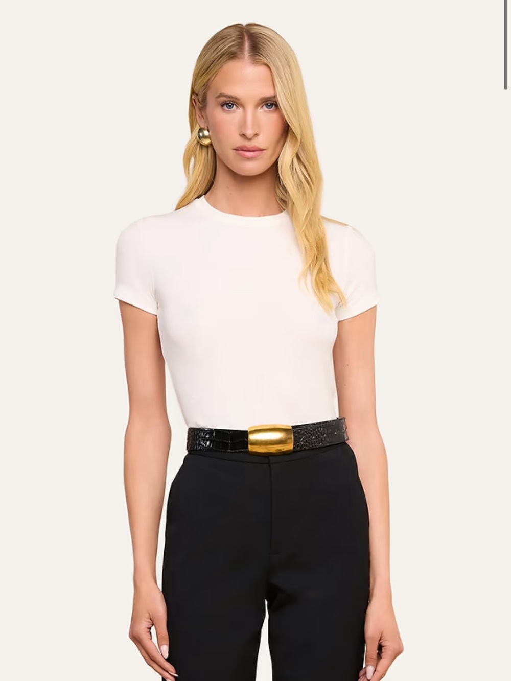 L'AGENCE Ressi Micro-Rib Tee S